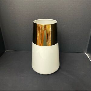 Mark & Graham Ceramic Vase White & Gold Sleek Contemporary